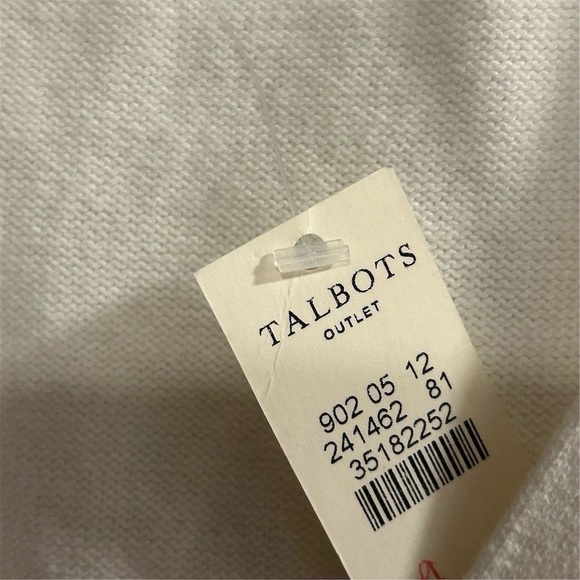 Talbots Women's XL Ivory Short Sleeve Button Down Cardigan Sweater - Picture 6 of 11